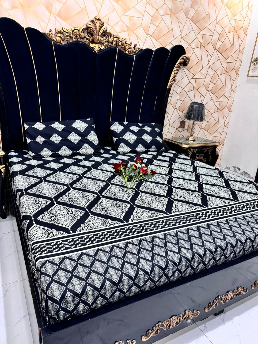 Royal Blank And White # PC Bedsheet