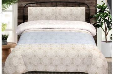 Royal Sand Bloom Color 3 Pc Bedsheet